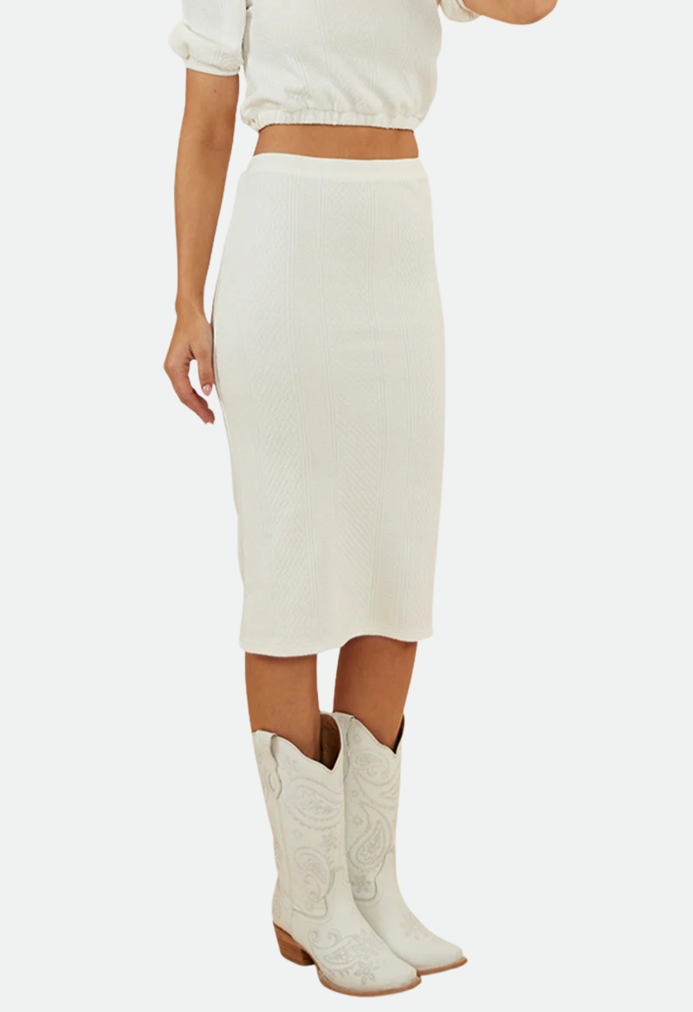 Ringers Western Women's Paloma Midi Skirt - White