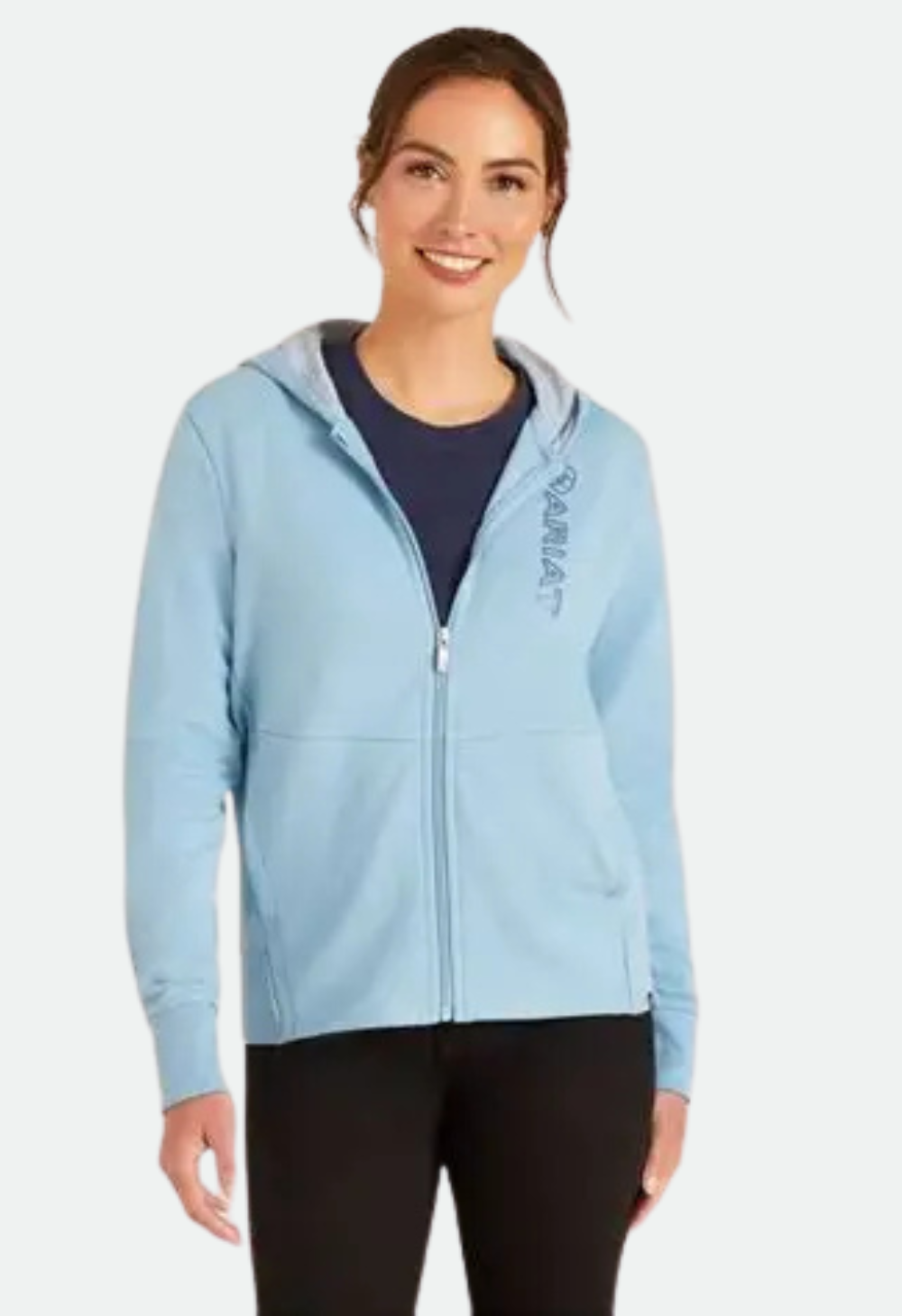 Ariat Women's Team Logo Full Zip Hoodie - Glacier Lake (10049036)