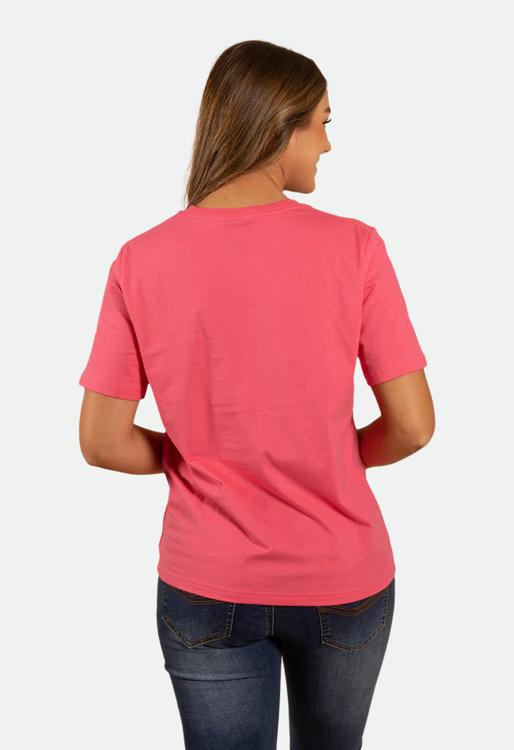 RINGERS MONASH WOMENS LOOSE FIT T-SHIRT - MELON/WHITE