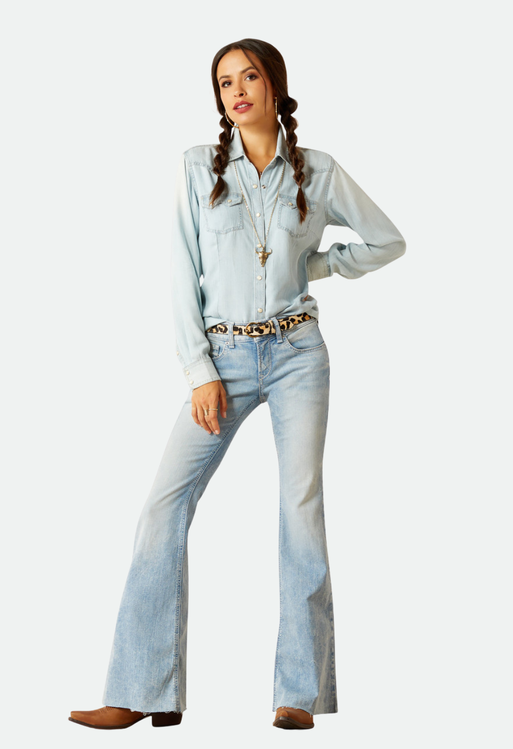 Ariat Women's Blues Bleached Chambray Shirt