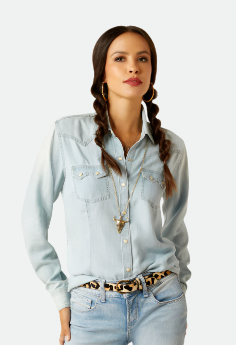 Ariat Women's Blues Bleached Chambray Shirt