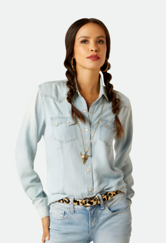 Ariat Women's Blues Bleached Chambray Shirt