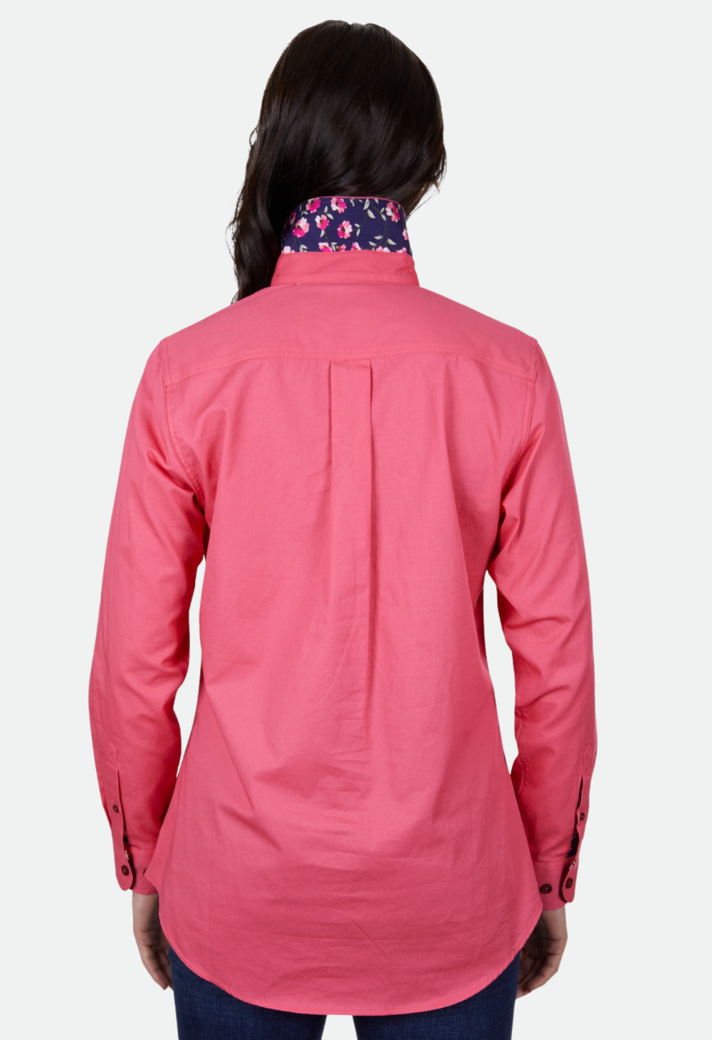 THOMAS COOK WOMENS LIGHT HALF PLACKET L/S SHIRT (WATERMELON)