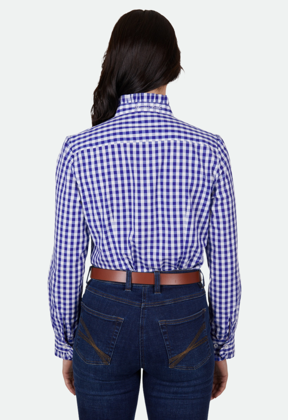 THOMAS COOK WOMENS  DAHLIA FRILL L/S SHIRT (ROYAL BLUE)