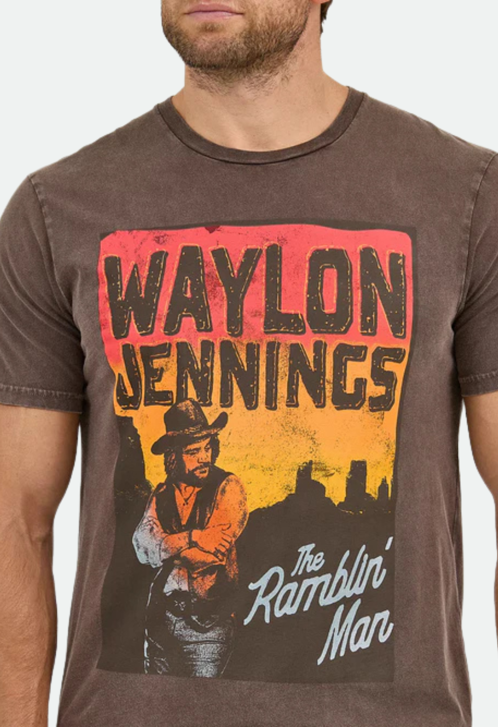 Wrangler Men's Waylon Jennings Short Sleeve Tee Shirt
