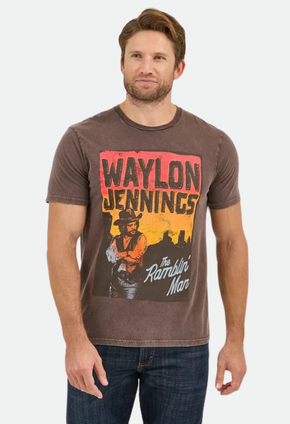 Wrangler Men's Waylon Jennings Short Sleeve Tee Shirt