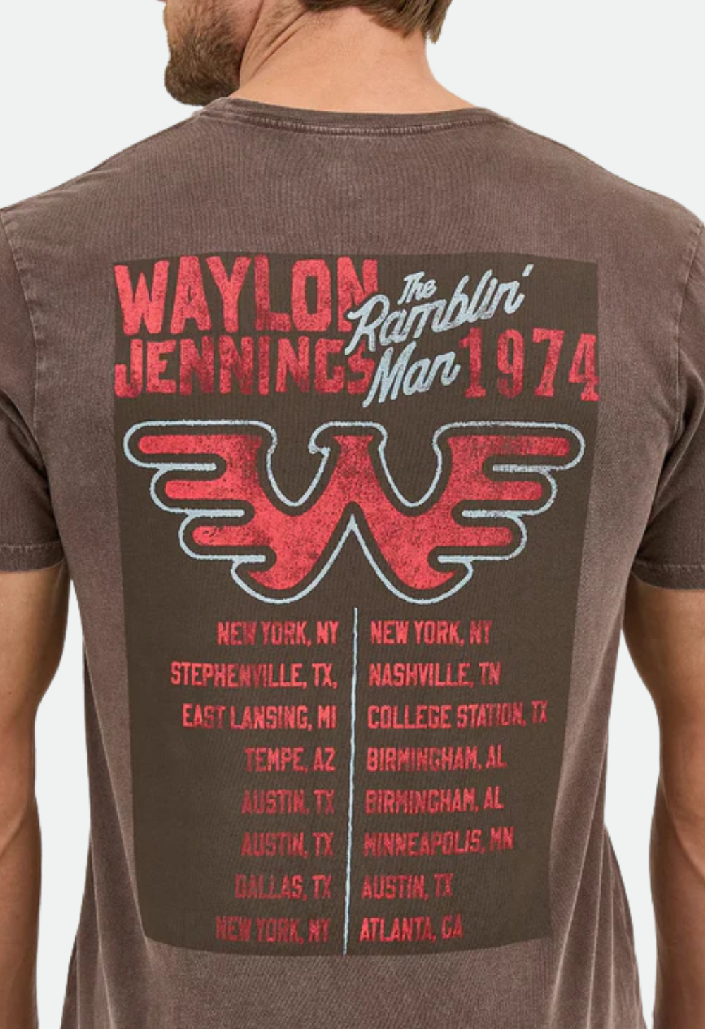 Wrangler Men's Waylon Jennings Short Sleeve Tee Shirt