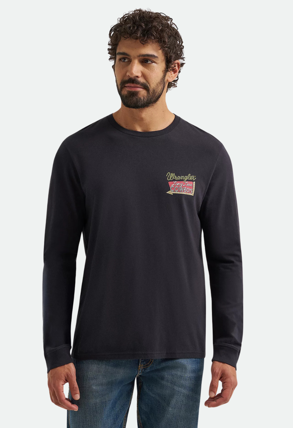 Wrangler Men's Long Sleeve Cowboy Back Graphic T-Shirt