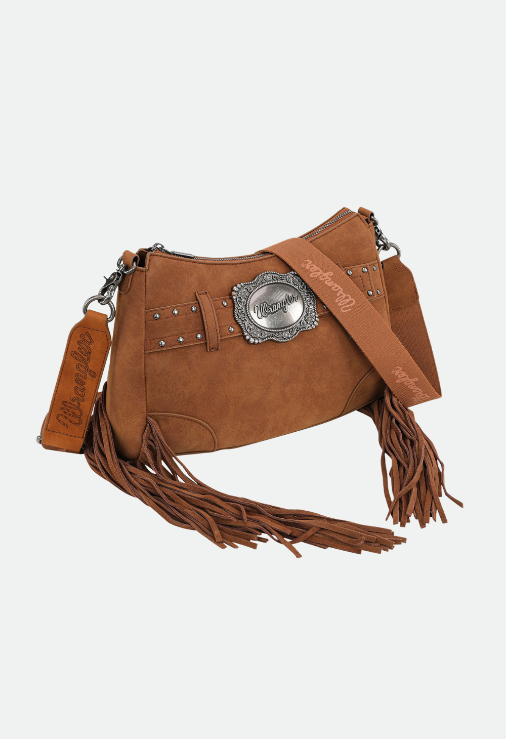 Wrangler Women's Feature Buckle Shoulder Bag - Tan