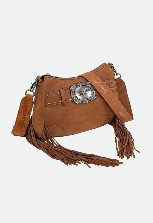 Wrangler Women's Feature Buckle Shoulder Bag - Tan