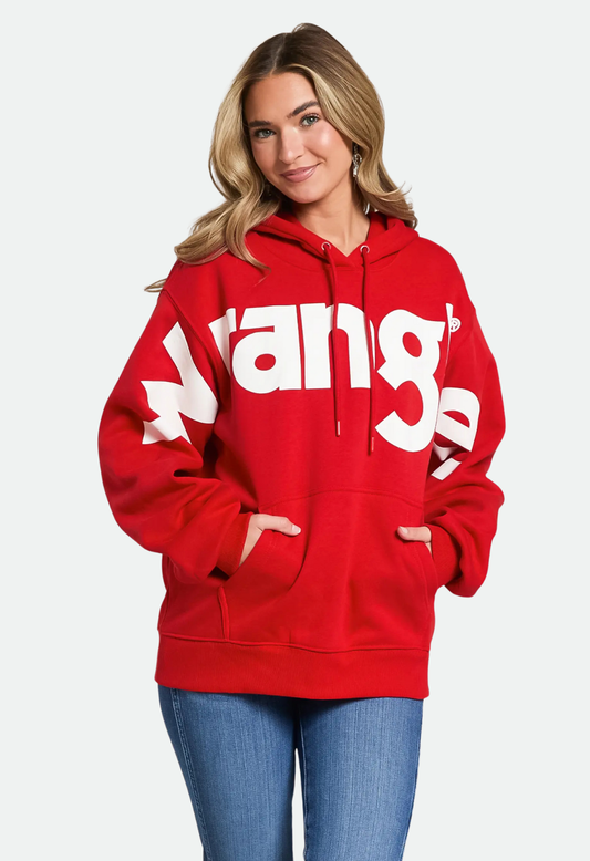 Wrangler Women's Classic Hooded Sweatshirt - Red