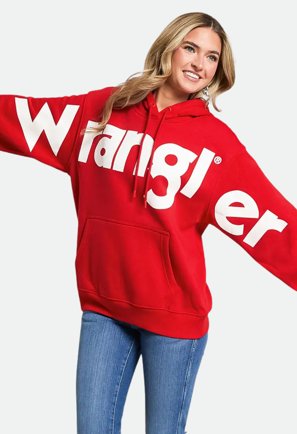 Wrangler Women's Classic Hooded Sweatshirt - Red