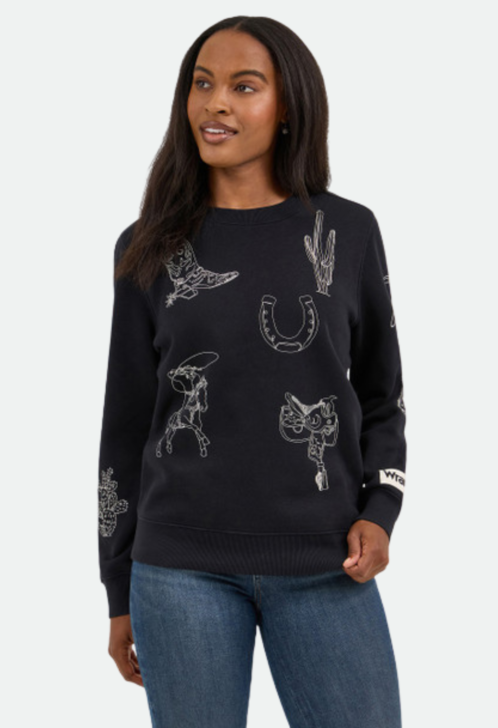 Wrangler Women's Icon Pullover Sweatshirt - Black