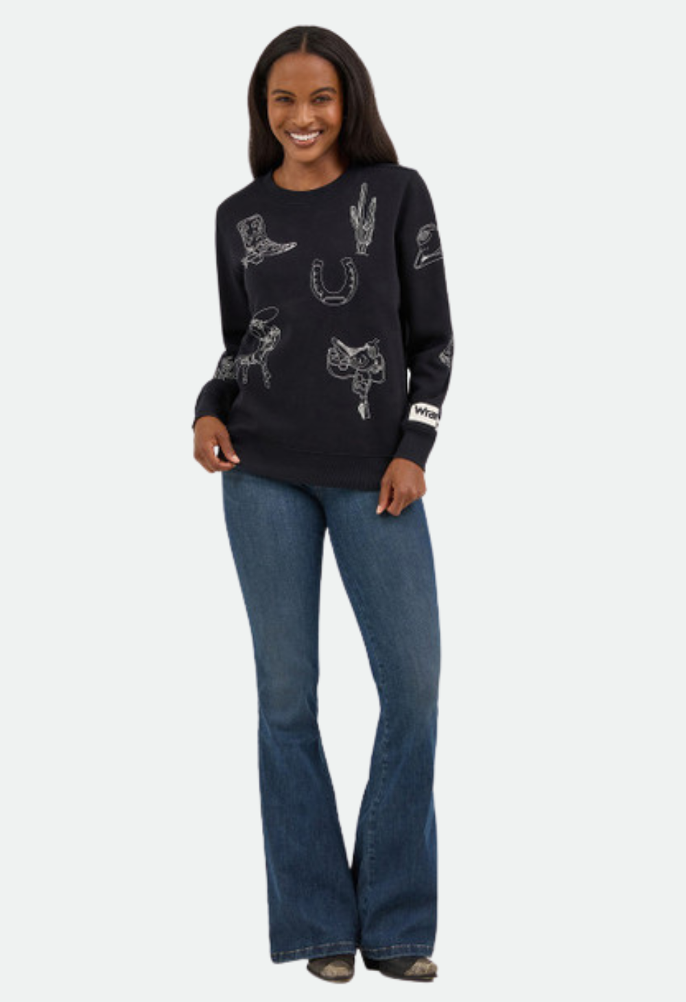 Wrangler Women's Icon Pullover Sweatshirt - Black