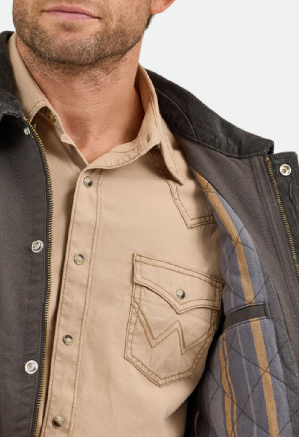 Wrangler Raven Lined Barn Coat - Men's Jacket - Brown