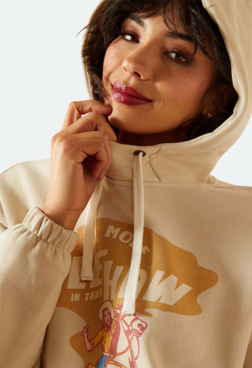 Ariat Women's Essential Sendero Yeehaw Hoodie - Oyster Grey