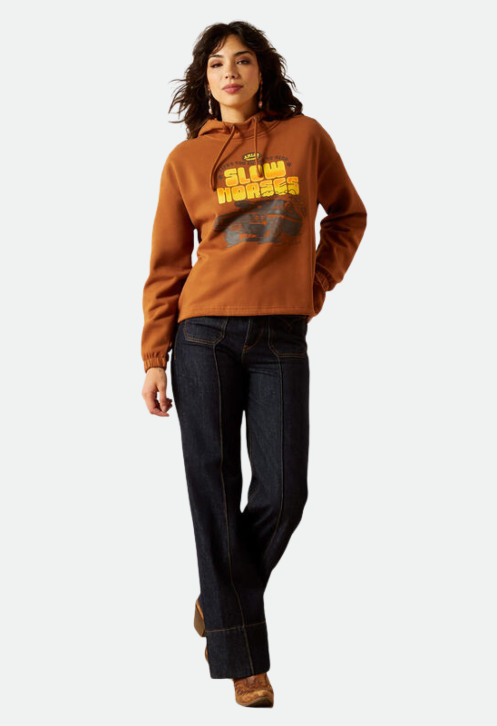 Ariat Women's Essential Sendero Slow Horses Hoodie - Glazed Ginger