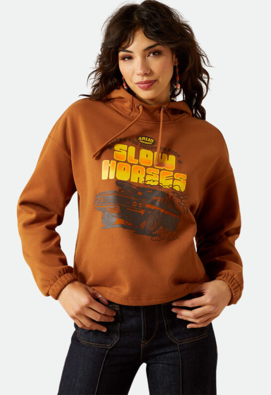 Ariat Women's Essential Sendero Slow Horses Hoodie - Glazed Ginger