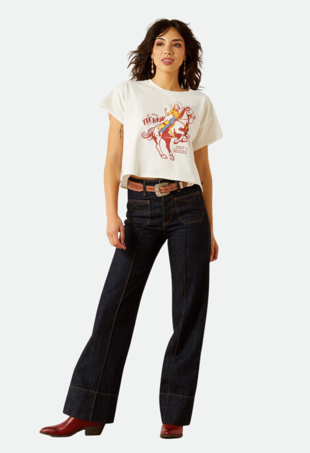 Ariat Women's Sendero Yeehaw T-Shirt - White