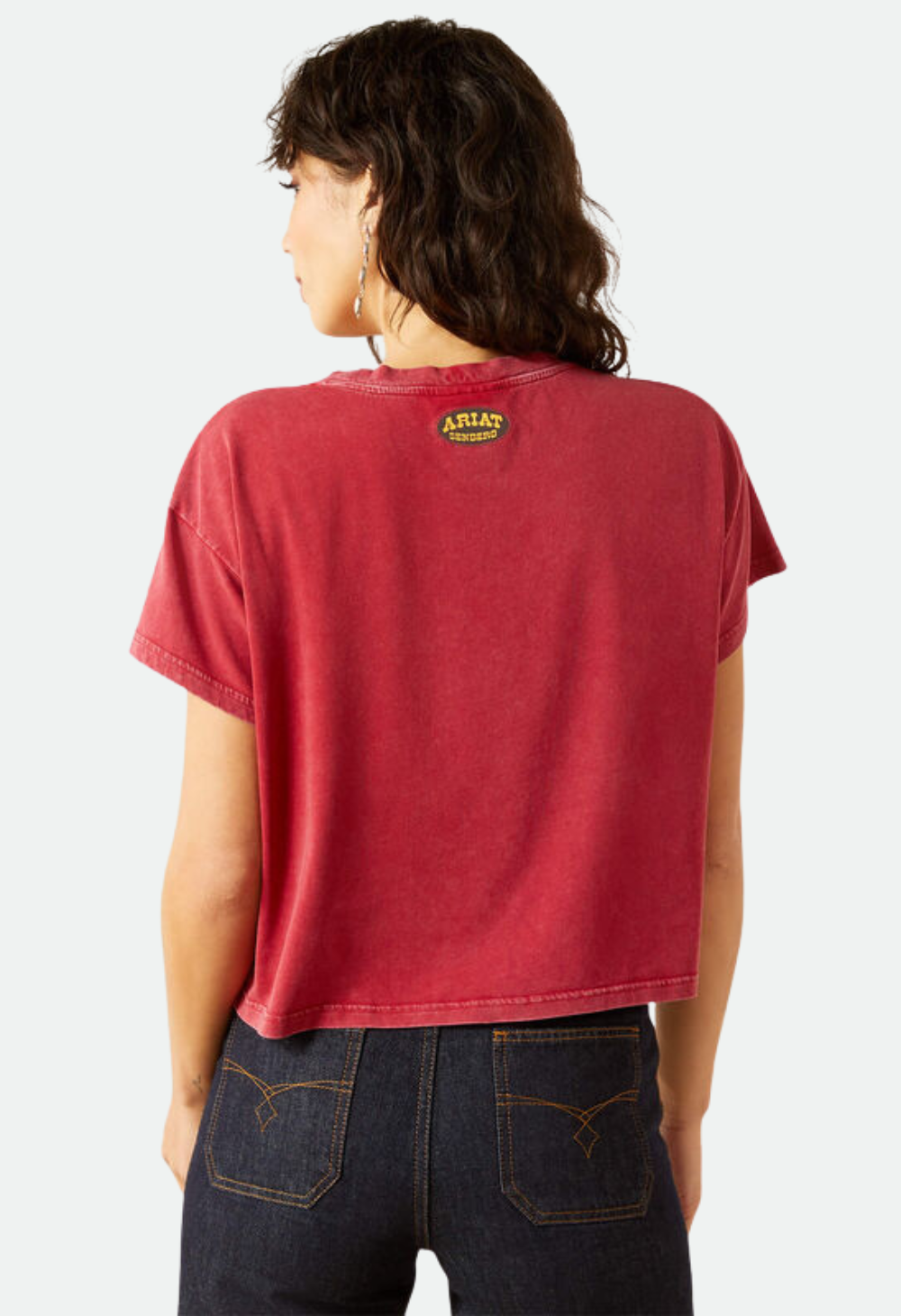 Ariat Women's Sendero Slow Horses T-Shirt - Red Mineral Wash