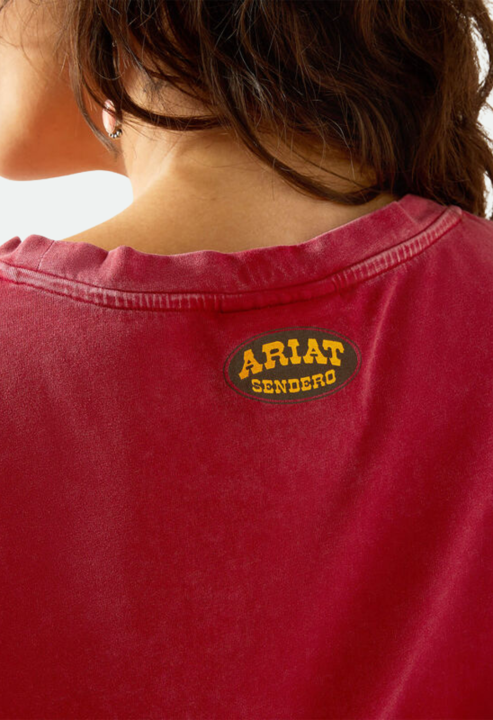 Ariat Women's Sendero Slow Horses T-Shirt - Red Mineral Wash