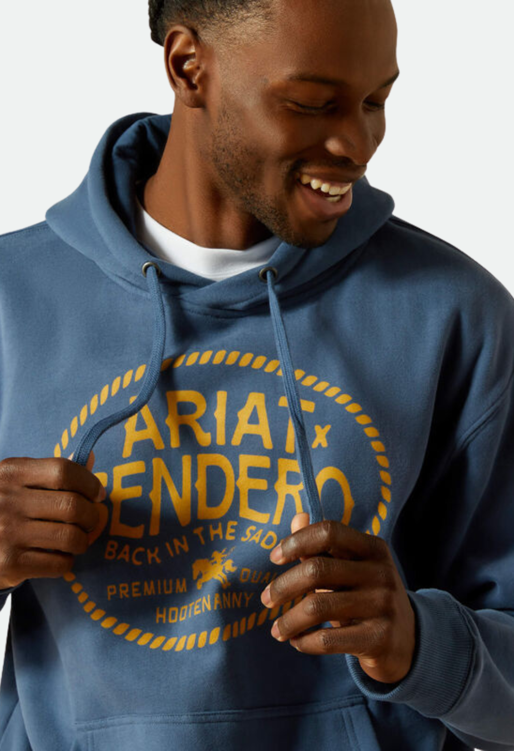 Ariat Men's Sendero Back in the Saddle Hoodie - Dark Denim