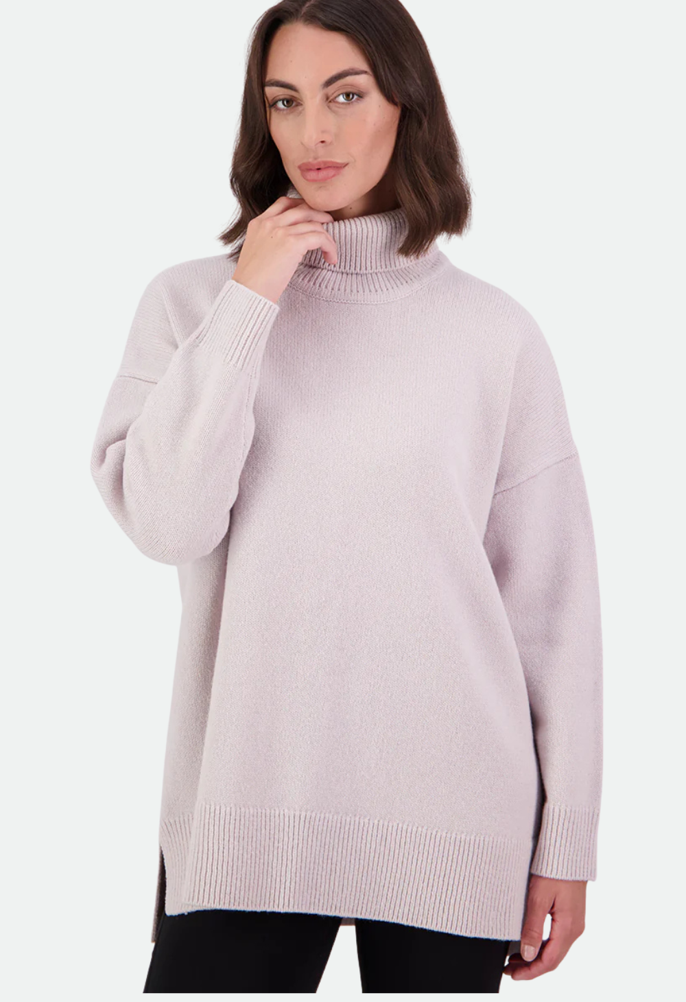 Women's Brunner Merino Roll Neck Knit - Pumice