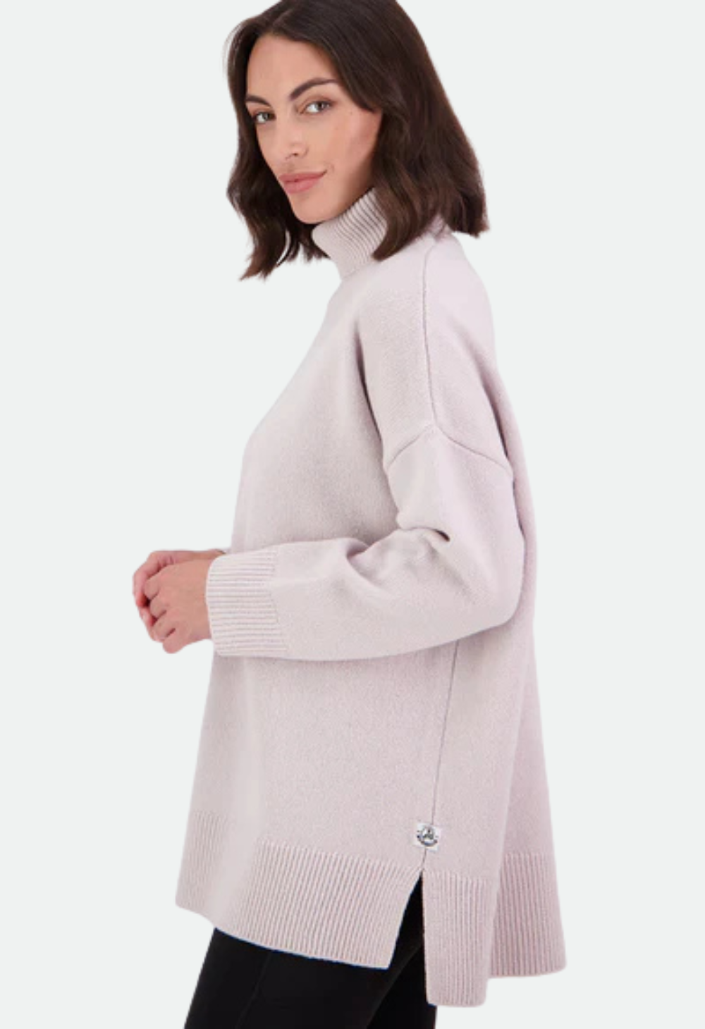 Women's Brunner Merino Roll Neck Knit - Pumice