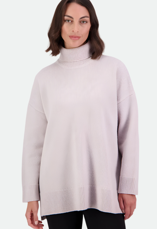 Women's Brunner Merino Roll Neck Knit - Pumice