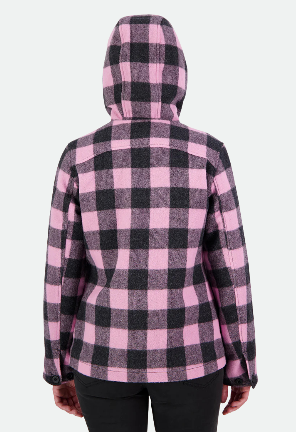 Women's Seattle V2 Wool Hoodie -Shadow/Blossom Check