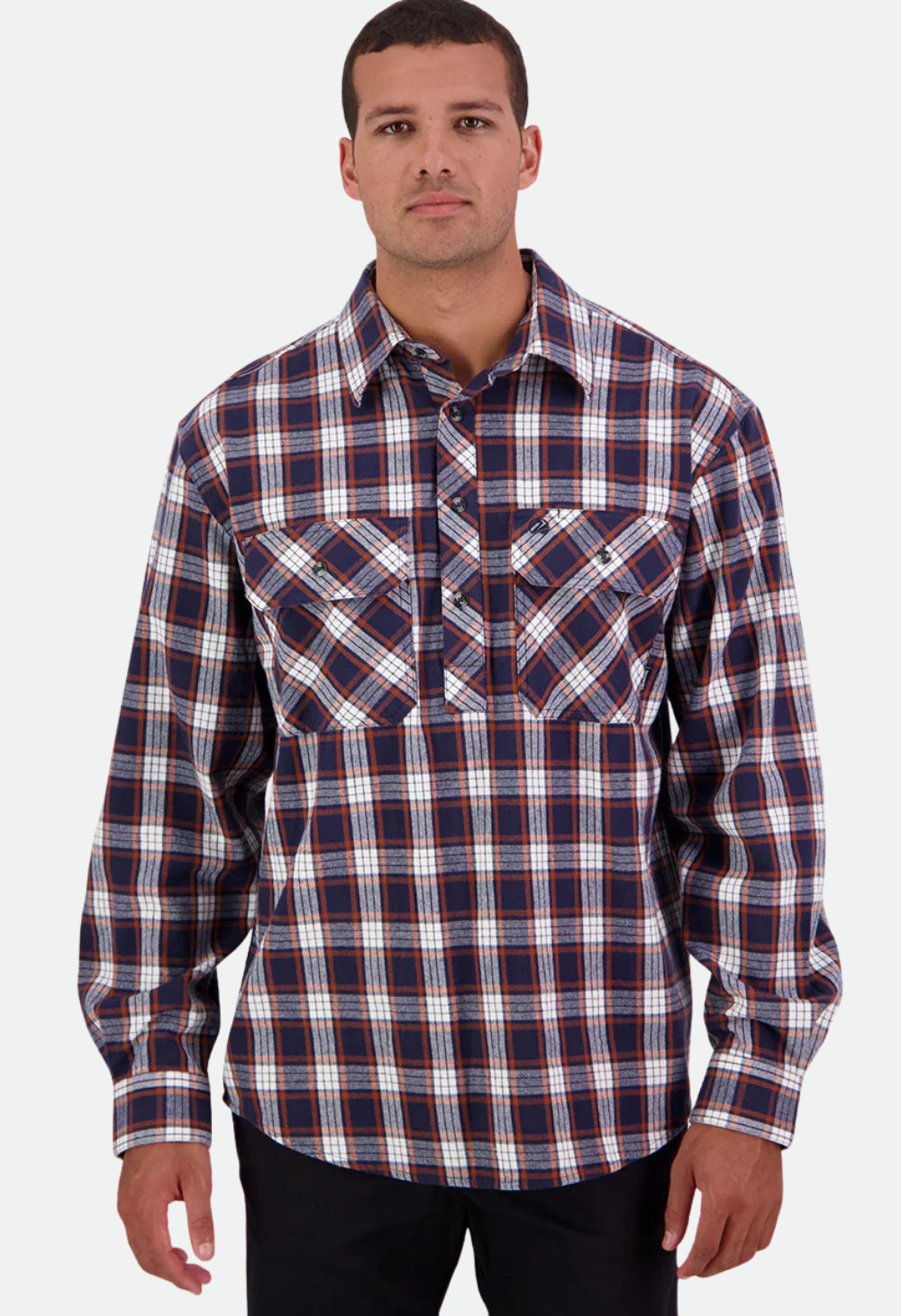 Swanndri Men's Barn Yarn Dye Long Sleeve Shirt