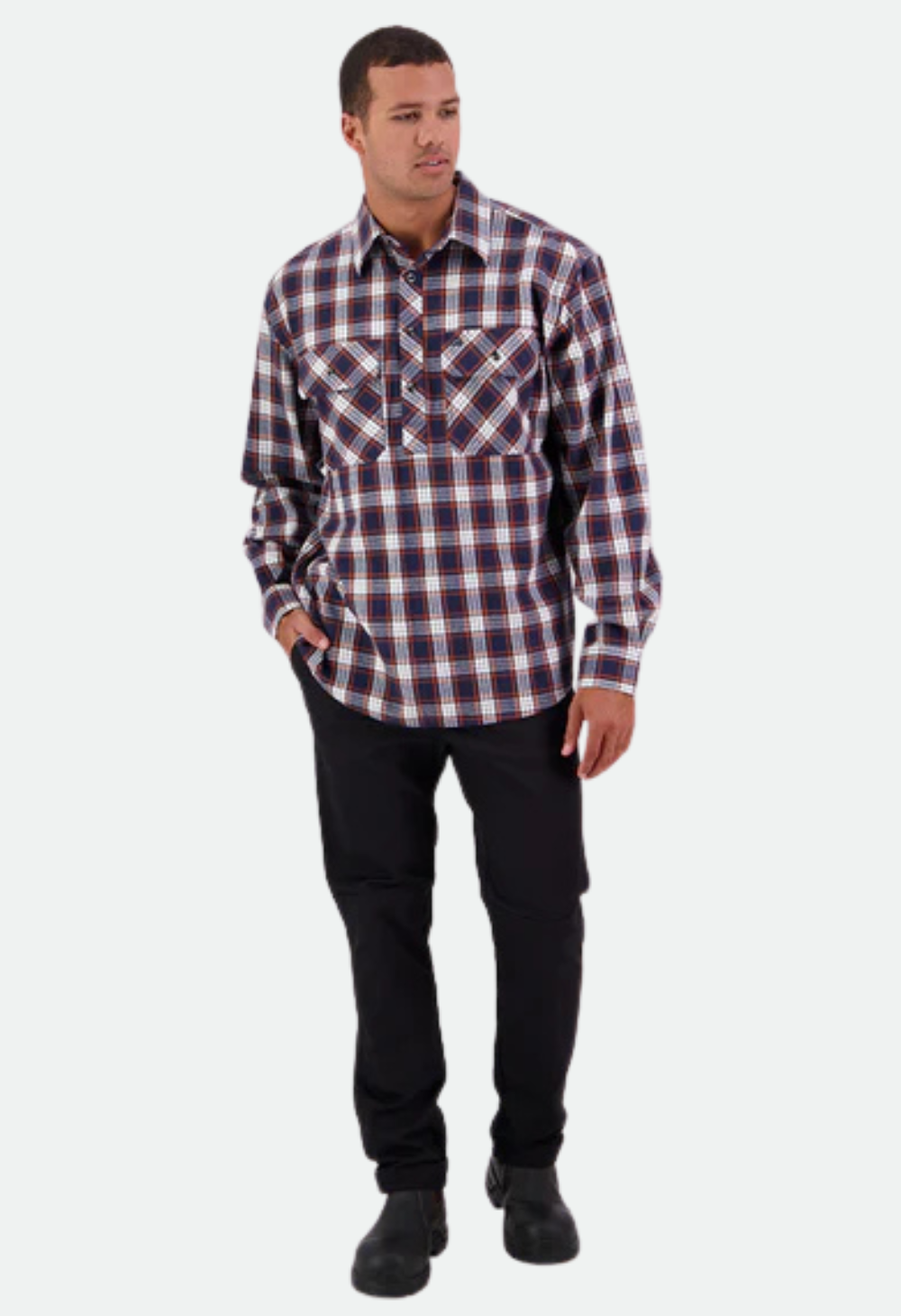 Swanndri Men's Barn Yarn Dye Long Sleeve Shirt