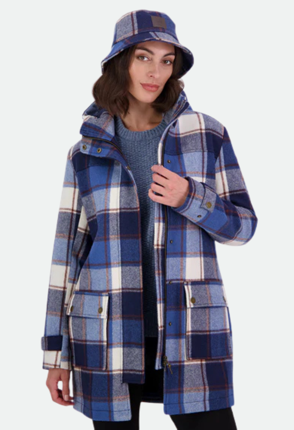 Swanndri Women's Annmore Wool Overcoat - Fitzroy Check