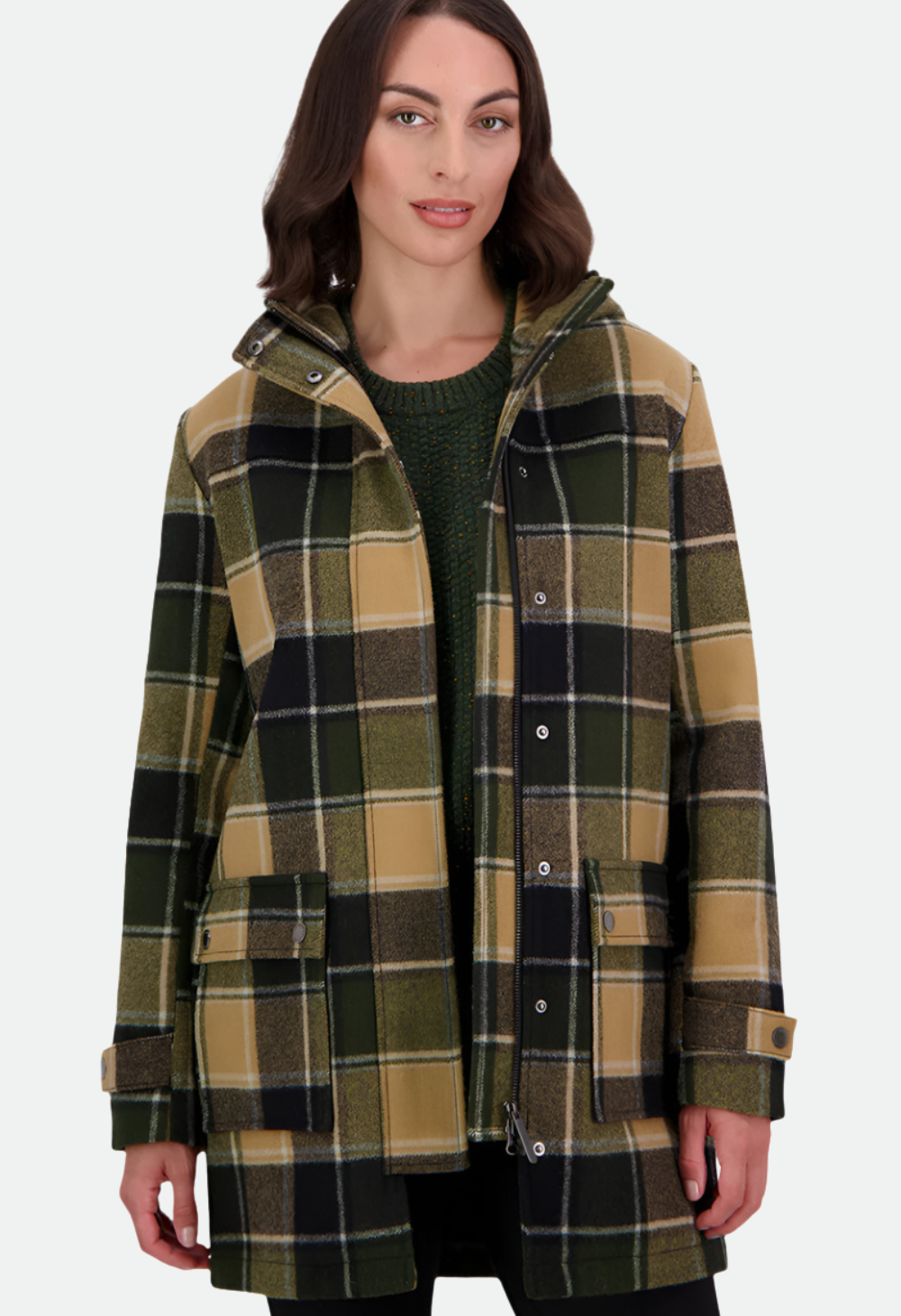 Swanndri Women's Annmore Wool Overcoat - Denver Check