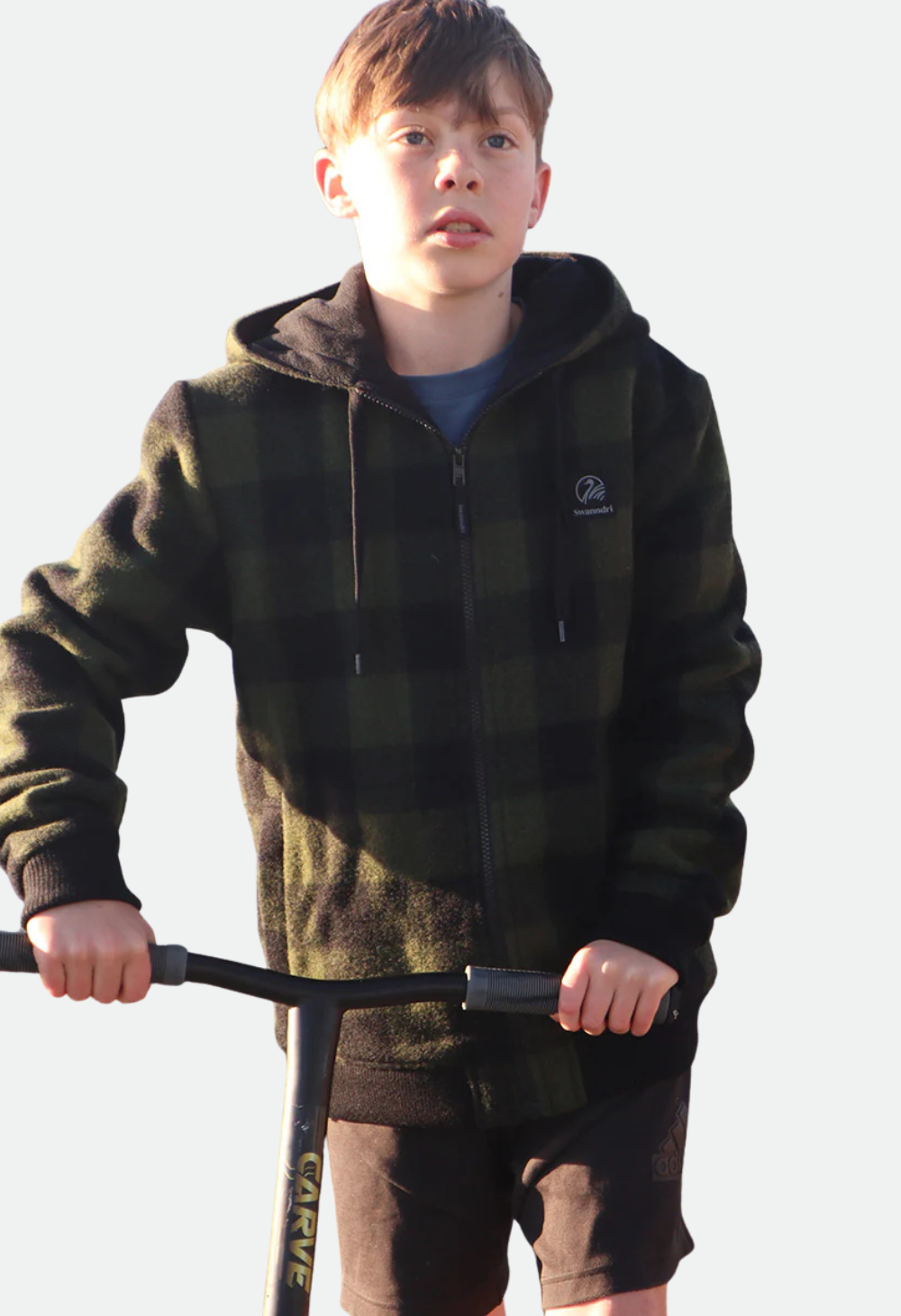 Swanndri Kids' Crooked River Wool Hoodie