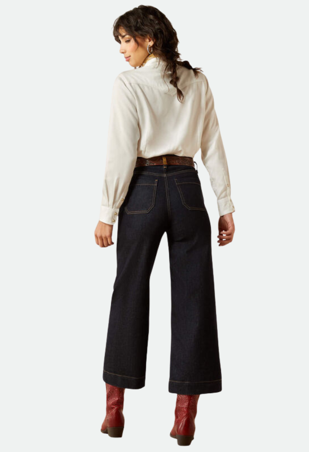Ariat Women's Ultra High Rise Countryside Wide Leg Jean - Rinse