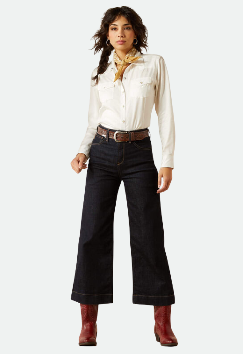 Ariat Women's Ultra High Rise Countryside Wide Leg Jean - Rinse