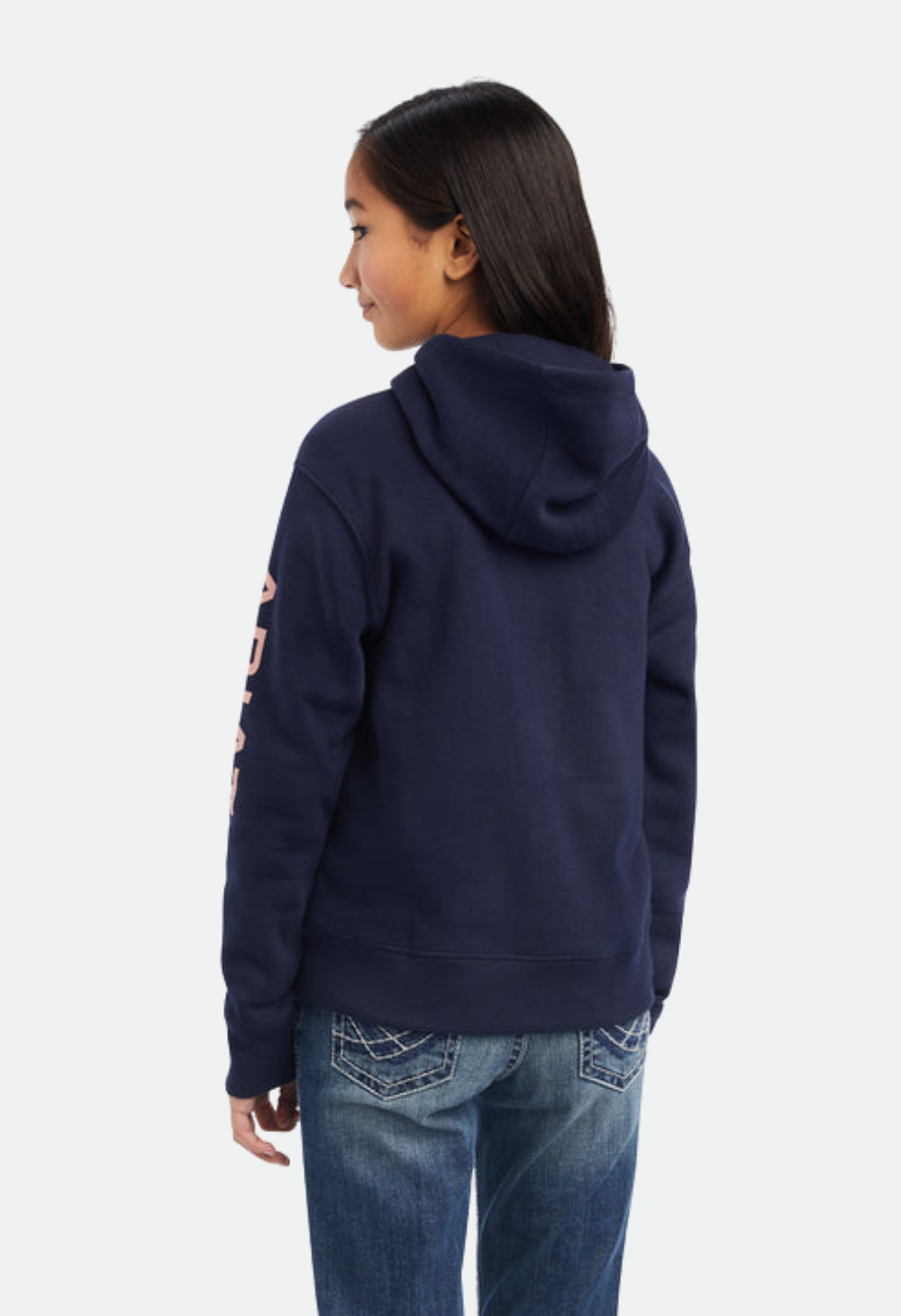 Ariat Kids REAL Arm Logo Hoodie (Navy Eclipse) - CLEARANCE