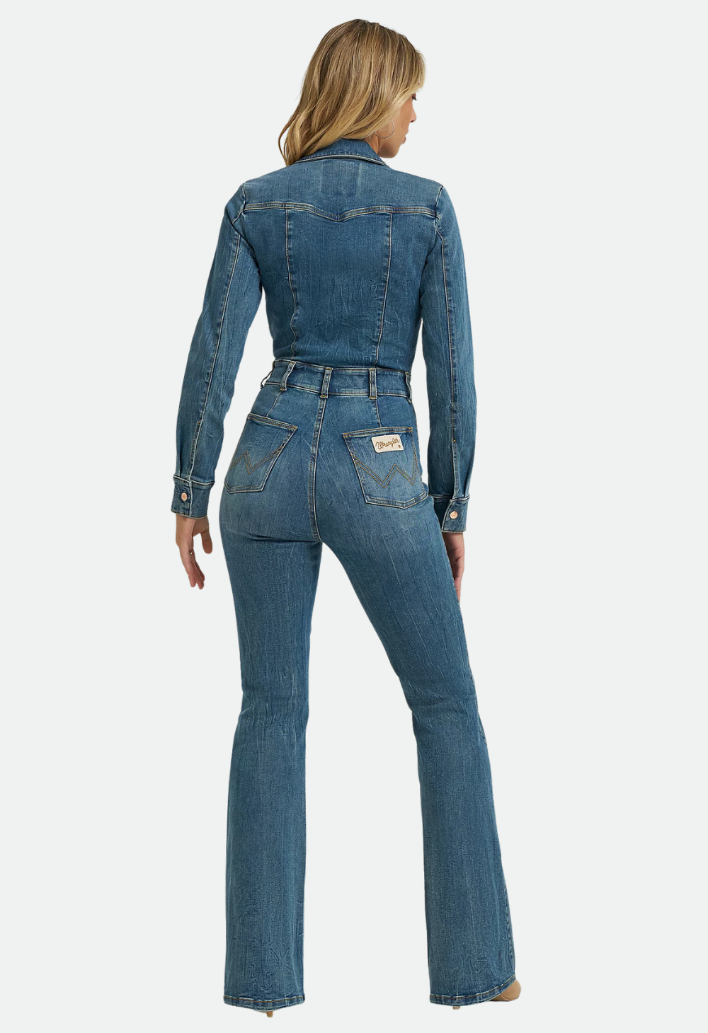 Wrangler x Lainey Wilson Denim Flare Catsuit 32Leg