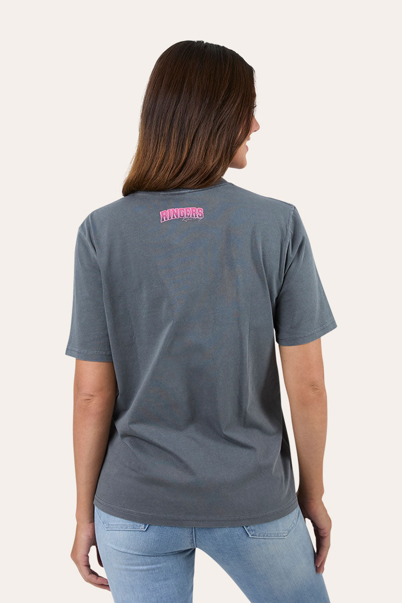 Ringers Western Racing Womens Loose Fit T-Shirt - Washed Black