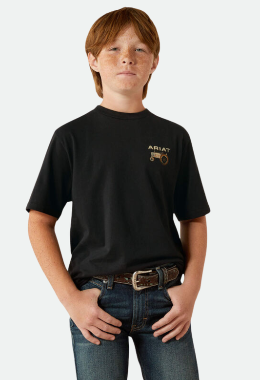 Ariat Boy's Gramps Tractor T-Shirt - Black