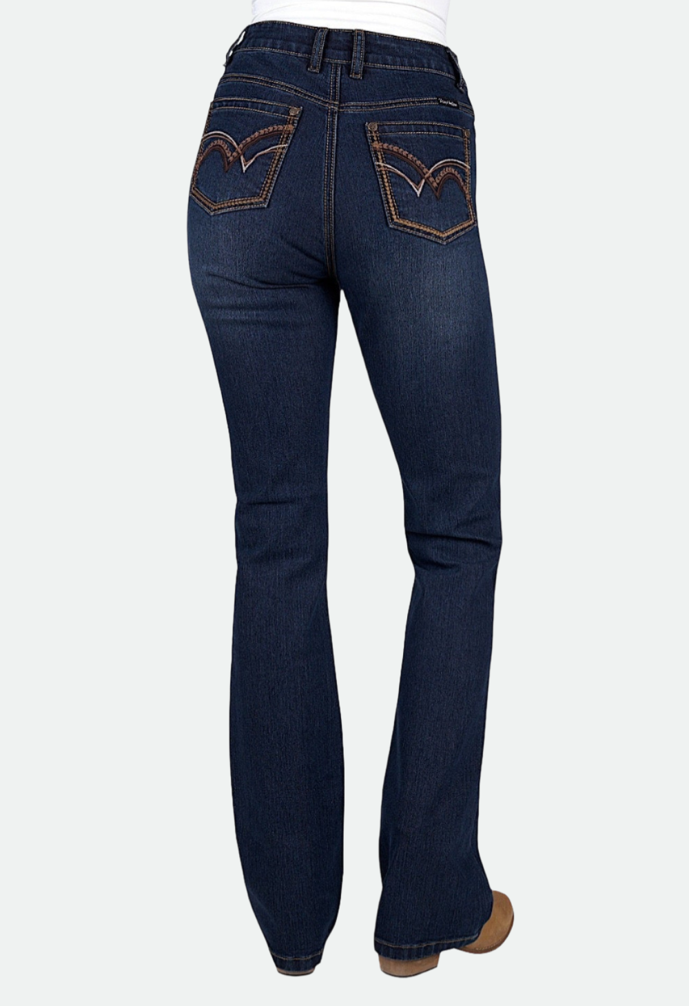 Pure Western Women's Sam High Rise Boot Cut Jean 34 Inch Leg - Midnight