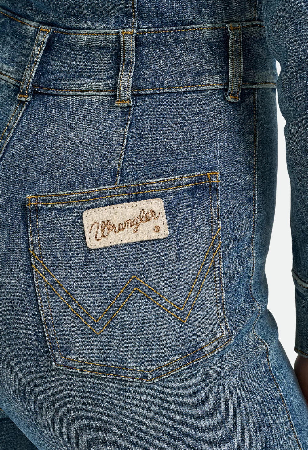 Wrangler x Lainey Wilson Denim Flare Catsuit 32Leg