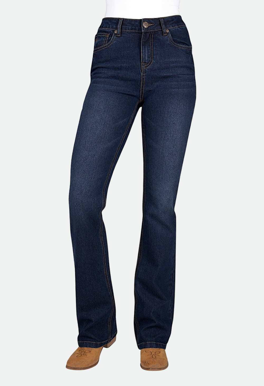 Pure Western Women's Sam High Rise Boot Cut Jean 34 Inch Leg - Midnight