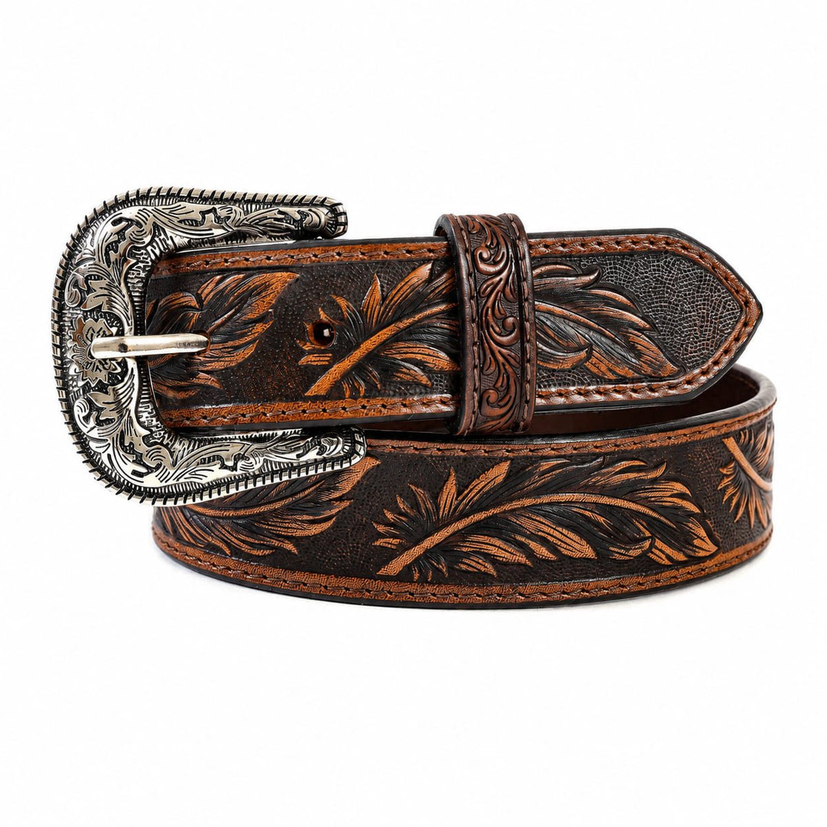 Challenger Western 1-1/2" Tooled Belt