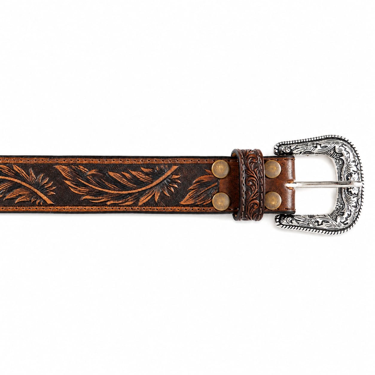 Challenger Western 1-1/2" Tooled Belt