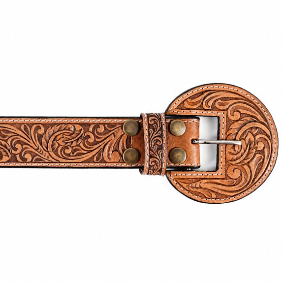 Challenger Western 1-1/2" Tooled Belt