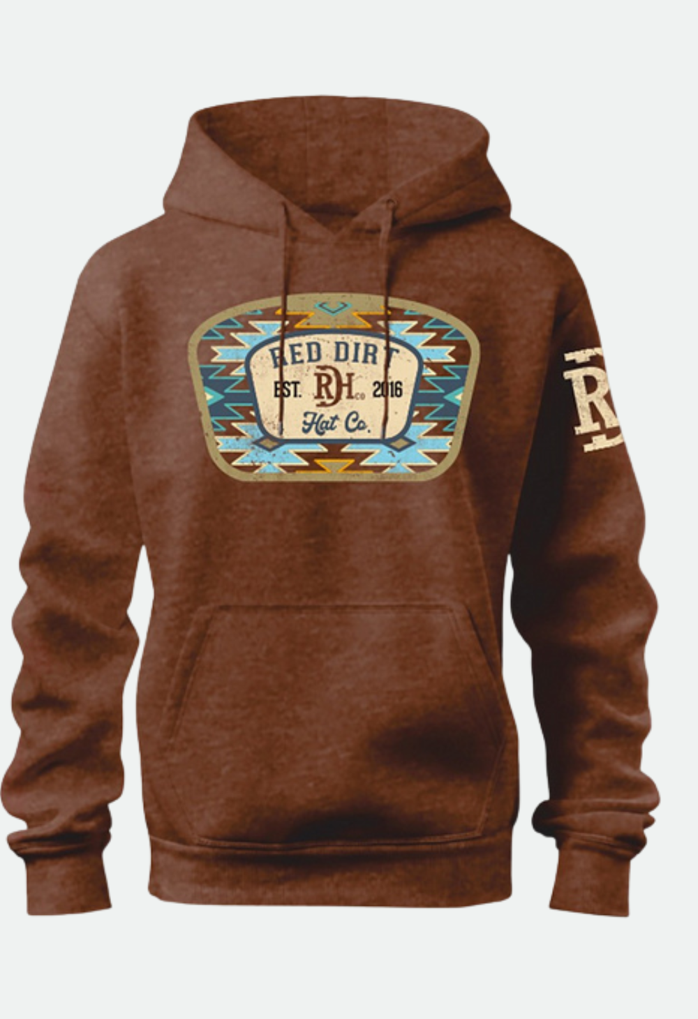 Red Dirt Hat Co. Men's Aztec Jango Hoodie Brown - RDHC-T-186