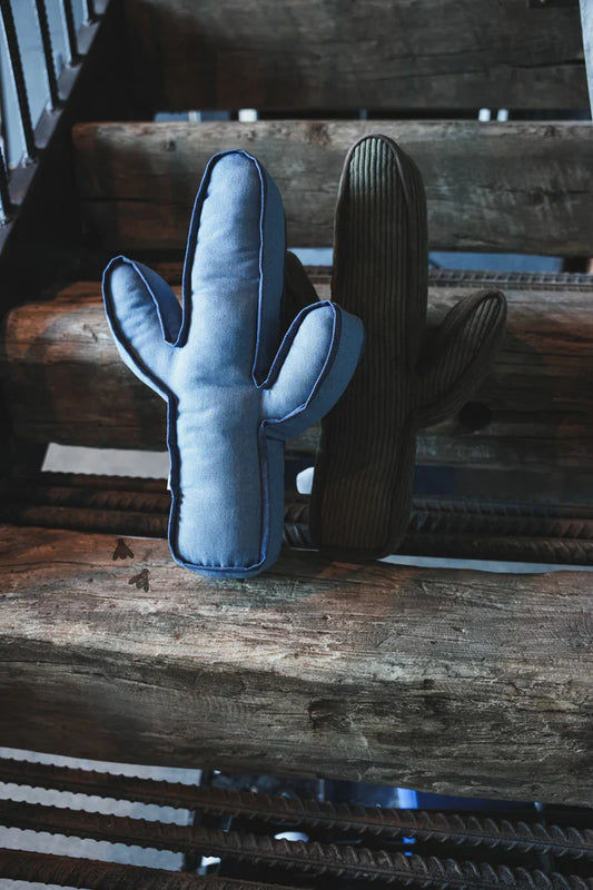 2 Fly Co Kick A Cactus Pillow - Denim