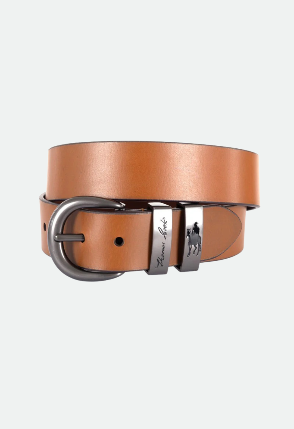 THOMAS COOK GUNMETAL TWIN KEEPER BELT